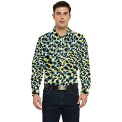 Digital Animal  Print Men s Long Sleeve Pocket Shirt  by Sparkle