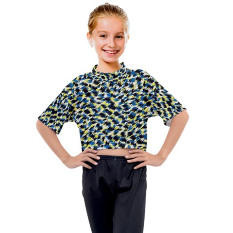 Digital Animal  Print Kids Mock Neck Tee by Sparkle