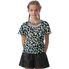 Digital Animal  Print Kids  Front Cut Tee by Sparkle