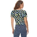 Digital Animal  Print Twist Front Crop Top View4