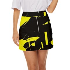 Abstract Pattern Mini Front Wrap Skirt by Sparkle