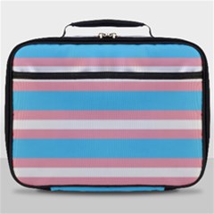 Trans Flag Stripes Full Print Lunch Bag by WetdryvacsLair