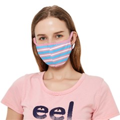 Trans Flag Stripes Crease Cloth Face Mask (adult) by WetdryvacsLair