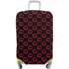 Red Lips Kiss Glitter Luggage Cover (large) by idjy