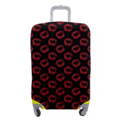 Red Lips Kiss Glitter Luggage Cover (small) by idjy