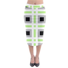 Agender Flag Plaid Midi Pencil Skirt by WetdryvacsLair