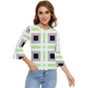 Agender Flag Plaid Bell Sleeve Top View1