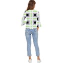 Agender Flag Plaid Bell Sleeve Top View4