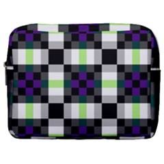 Agender Flag Plaid With Difference Make Up Pouch (large) by WetdryvacsLair