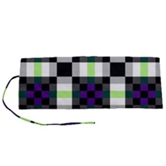 Agender Flag Plaid With Difference Roll Up Canvas Pencil Holder (s) by WetdryvacsLair