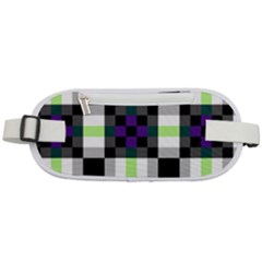 Agender Flag Plaid With Difference Rounded Waist Pouch by WetdryvacsLair