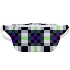 Agender Flag Plaid With Difference Waist Bag  by WetdryvacsLair