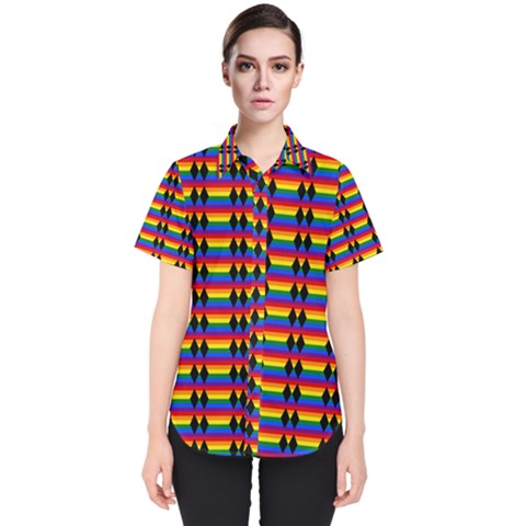 Double Black Diamond Pride Bar Women s Short Sleeve Shirt by WetdryvacsLair