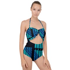 Folding For Science Scallop Top Cut Out Swimsuit by WetdryvacsLair