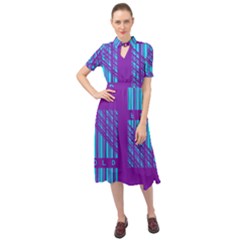 Fold At Home Folding Keyhole Neckline Chiffon Dress by WetdryvacsLair