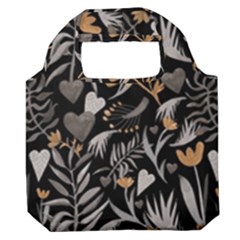   Plants And Hearts In Boho Style No  2 Premium Foldable Grocery Recycle Bag by HWDesign