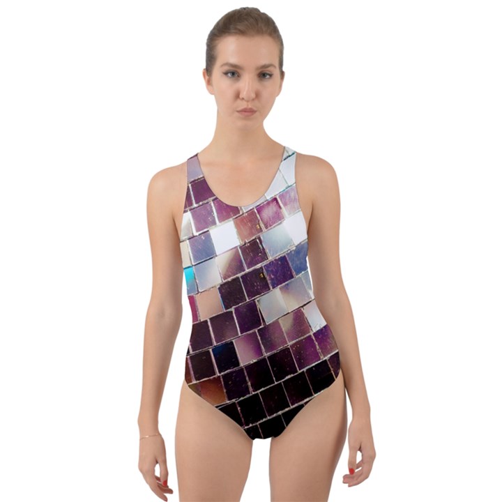 Funky Disco Ball Cut-Out Back One Piece Swimsuit