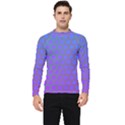 Hex Circle Points Vaporwave One Men s Long Sleeve Rash Guard View1