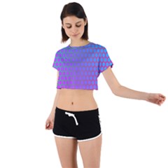 Hex Circle Points Vaporwave One Tie Back Short Sleeve Crop Tee by WetdryvacsLair