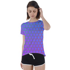 Hex Circle Points Vaporwave One Short Sleeve Foldover Tee by WetdryvacsLair