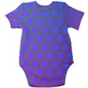 Hex Circle Points Vaporwave One Baby Short Sleeve Onesie Bodysuit View2