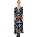 Abstract geometric design    Button Up Boho Maxi Dress View1