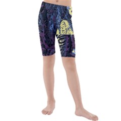 Glitch Witch Ii Kids  Mid Length Swim Shorts by MRNStudios