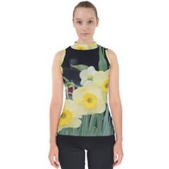 Daffodils In Bloom Mock Neck Shell Top by thedaffodilstore