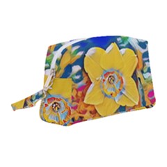 Full Bloom Wristlet Pouch Bag (medium) by thedaffodilstore