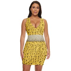 Beer Bubbles Draped Bodycon Dress by Wegoenart