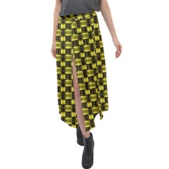 Glow Pattern Velour Split Maxi Skirt by Sparkle