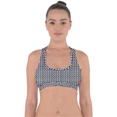 Diamond Pattern Cross Back Hipster Bikini Top  by Sparkle