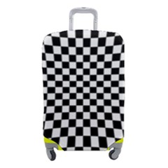 Illusion Checkerboard Black And White Pattern Luggage Cover (small) by Nexatart