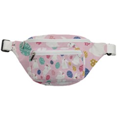 Cute Bunnies Easter Eggs Seamless Pattern Fanny Pack by Jancukart