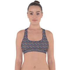 Seamless Prismatic Geometric Pattern With Background Cross Back Hipster Bikini Top  by Jancukart