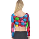 Bubble Gum Long Sleeve Crop Top View2