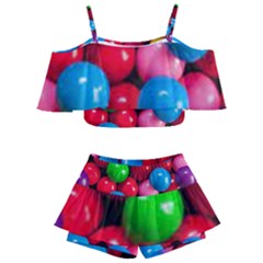 Bubble Gum Kids  Off Shoulder Skirt Bikini by artworkshop