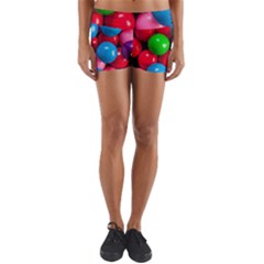 Bubble Gum Yoga Shorts by artworkshop