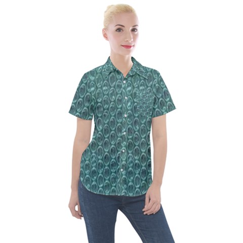 Bubble Wrap Women s Short Sleeve Pocket Shirt by artworkshop