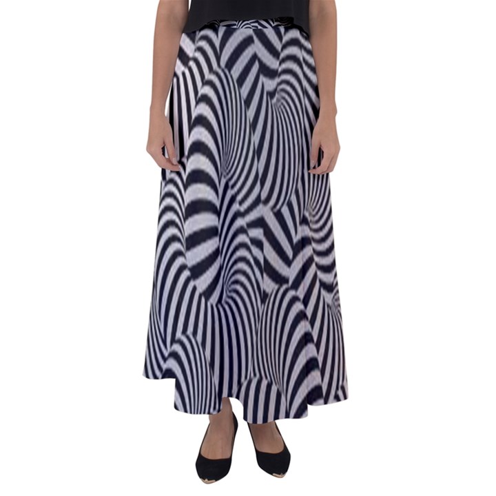 Pattern Flared Maxi Skirt