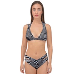 Pattern Double Strap Halter Bikini Set by artworkshop