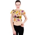 Seamless Verson Of Fal Pattern Crew Neck Crop Top View1