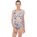 Hand-drawn-back-school-pattern Center Cut Out Swimsuit View1