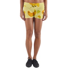 Banana Cichlid Yoga Shorts by artworkshop