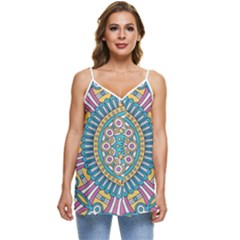 Mandala 01 Casual Spaghetti Strap Chiffon Top by zappwaits