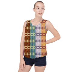 Grungy Vintage Patterns Bubble Hem Chiffon Tank Top by artworkshop