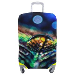 Peacock Feather Drop Luggage Cover (medium) by artworkshop