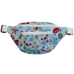 Seamless-pattern-funny-marine-animals-cartoon Fanny Pack by Jancukart