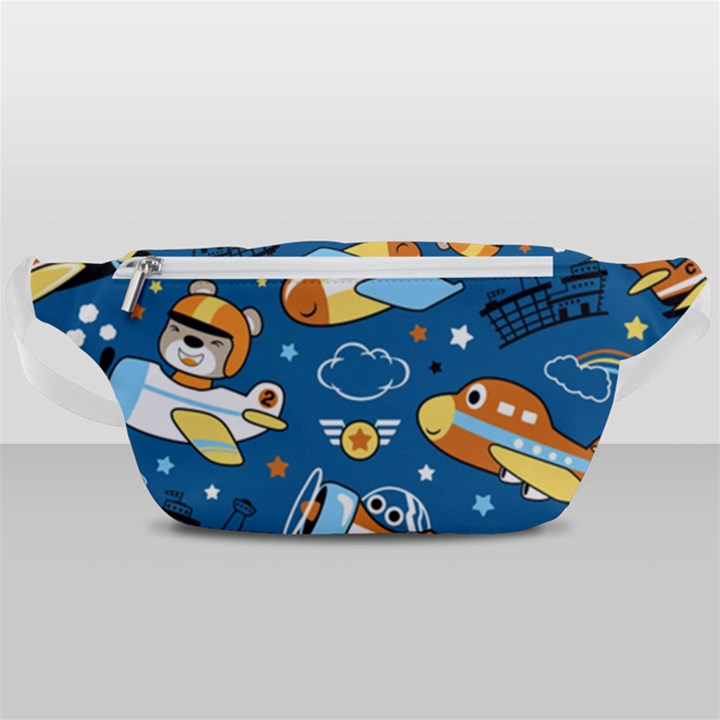 Seamless-pattern-with-nice-planes-cartoon Waist Bag 