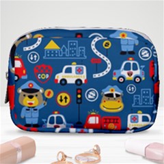 Seamless-pattern-vector-rescue-team-cartoon Make Up Pouch (small) by Jancukart